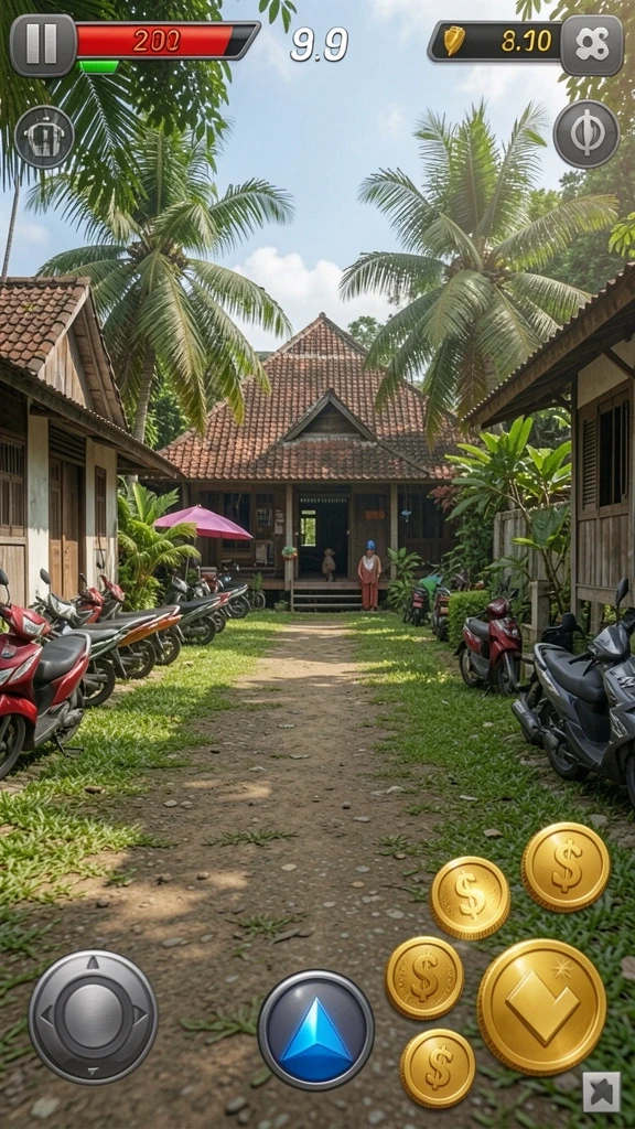 Tangkapan layar menampilkan level pertama yang penuh warna.