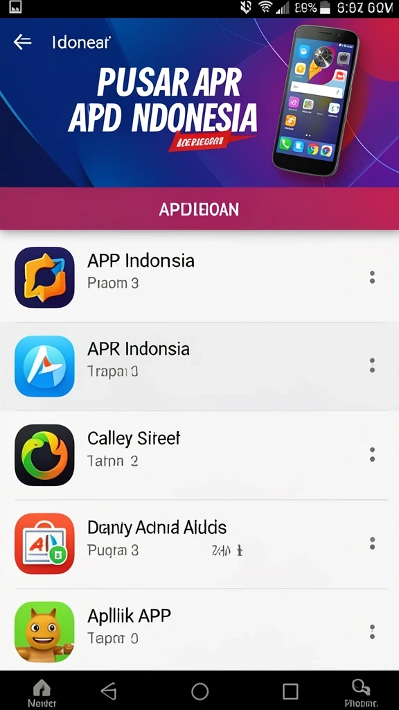 Tampilan menu utama intuitif dan menarik.