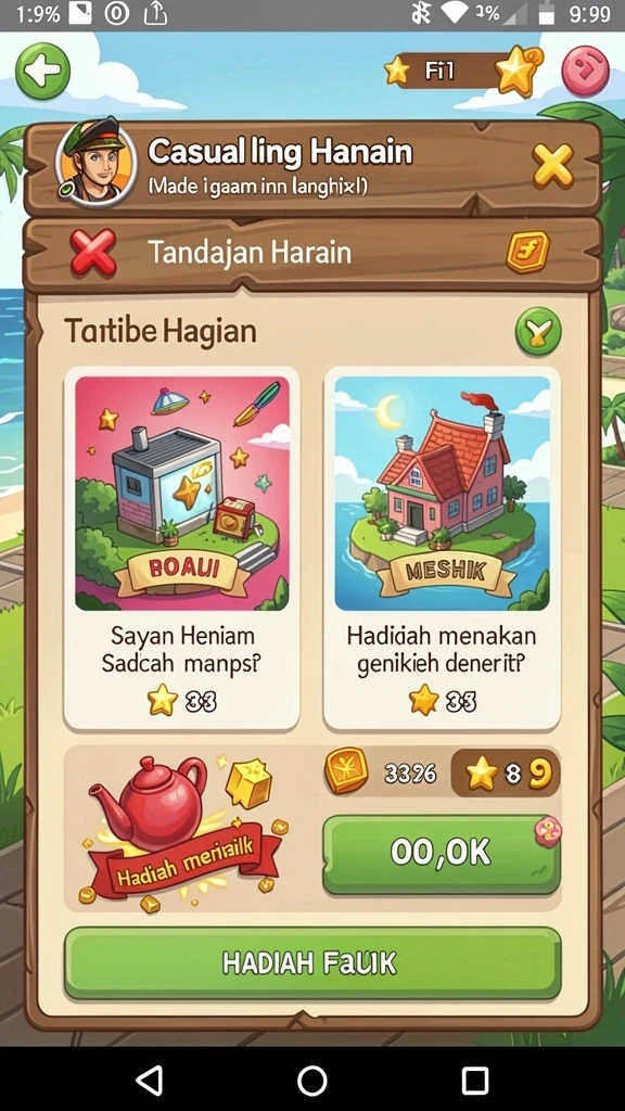 Screenshot menunjukkan karakter utama dalam aksi.