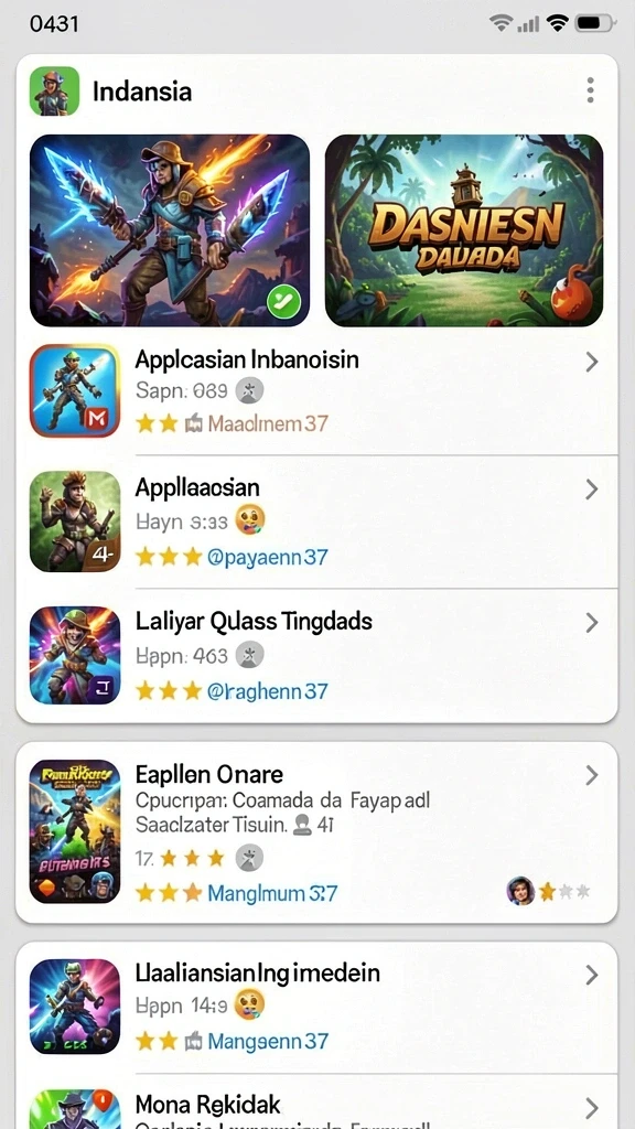 Tampilan sistem upgrade yang menarik.