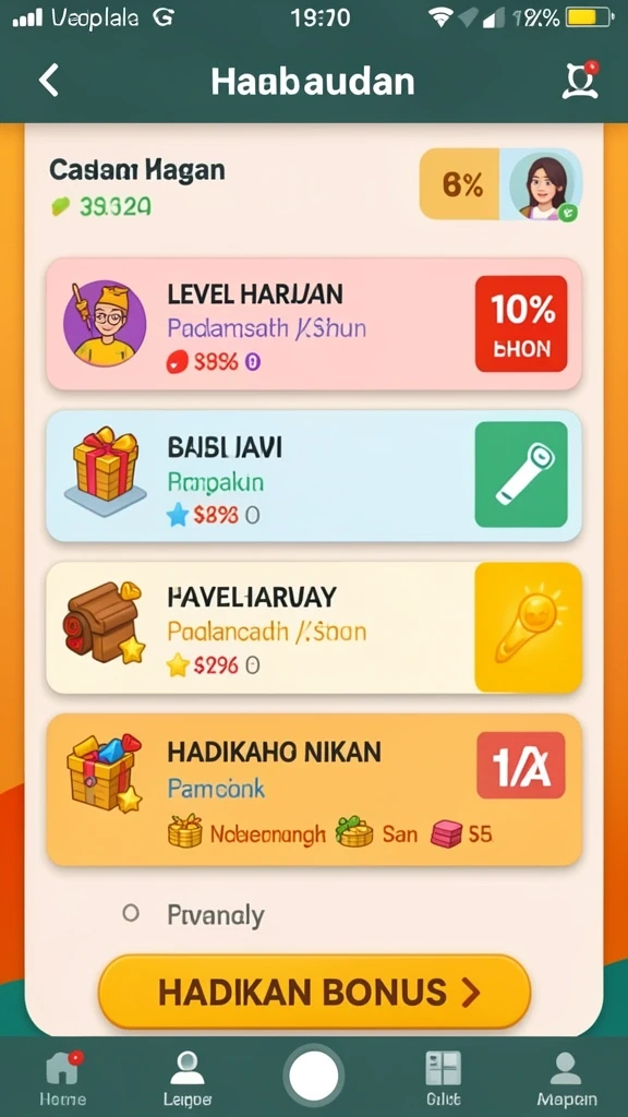 Layar utama GOCAP123 yang mudah dinavigasi dan menarik.