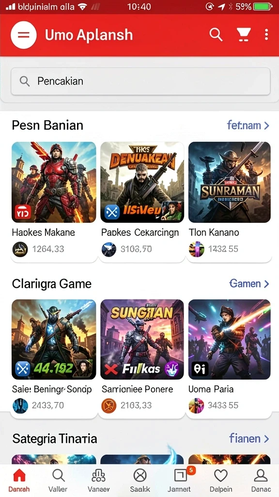 Tampilan antarmuka pengguna yang menarik dan modern.