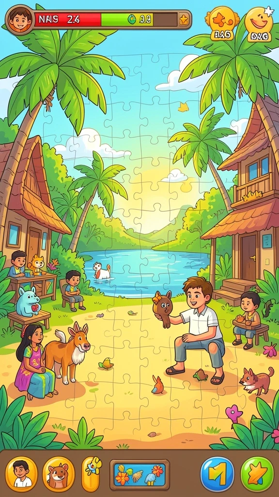 Tampilkan gameplay seru di level pertama.