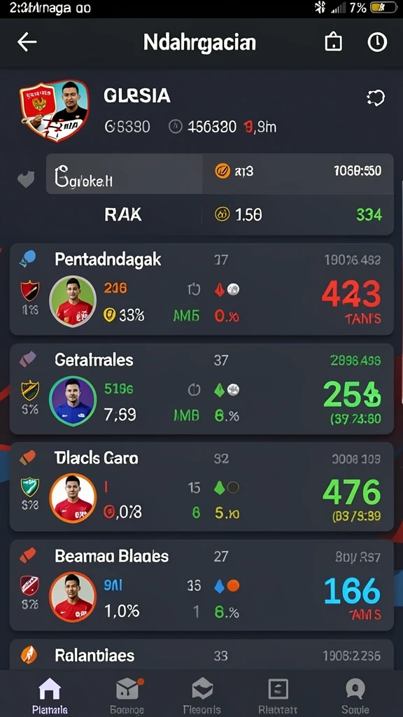 Fitur live chat untuk berinteraksi dengan pemain lain.