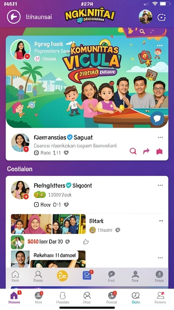 Menampilkan karakter yang unik dan beragam.
